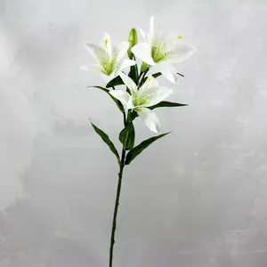 1. Asiatic Tiger Lily Spray 73cm White thumbnail