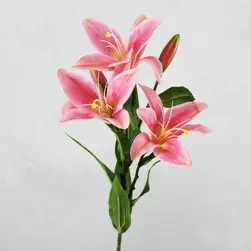 Asiatic Tiger Lily Spray 73cm Pink