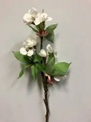 Short Stem Cherry Blossom 35cm White