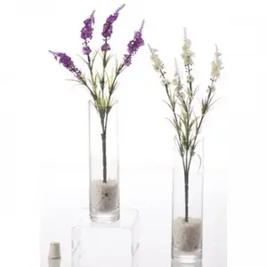 Short Wild Lavender Bush 33cm Purple & White