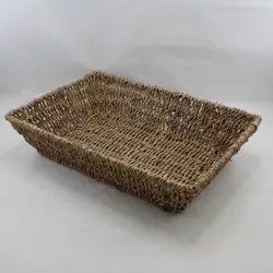 Large Rectangular Seagrass Tray Natural 40x32x10cm height