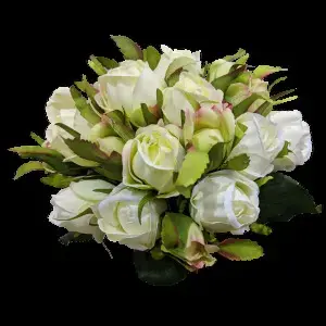 Rosebud Bouquet White 21cm