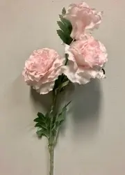 Ruffle Carnation Spray x 3 63cm Pastel Pink