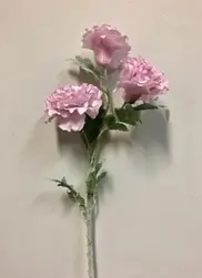 Ruffle Carnation Spray x 3 63cm Lavender