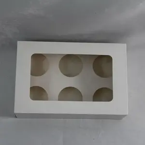 Six Cupcake Box White