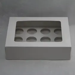 Twelve Cupcake Box White