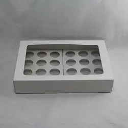 Twenty-Four Cupcake Box White
