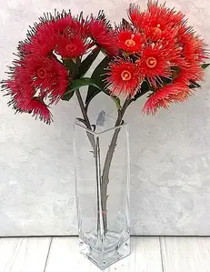 Eucalyptus Blossom Bunch 33cm Red OR Orange
