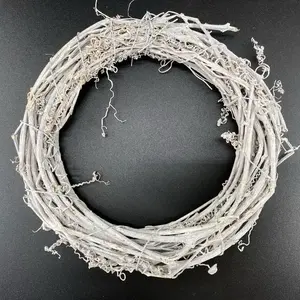 Twig Wreath Whitewash 20cm