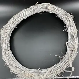 Twig Wreath Whitewash 50cm