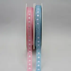 10mmx20m Contrast Single Dot Satin Ribbon
