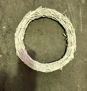 Rattan Cane Wreath 30cm Whitewash