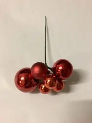 Christmas Bauble Pick 18cm Red
