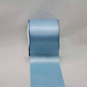 75mm x 30m Single Face Satin Ribbon Light Blue