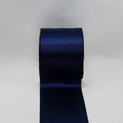 75mm x 30m Single Face Satin Ribbon Navy Blue