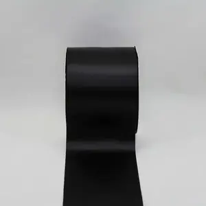 75mm x 30m Single Face Satin Ribbon Black