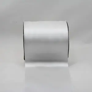 100mm x 30m Single Face Satin Ribbon White