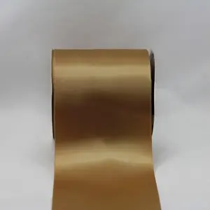 100mm x 30m Single Face Satin Ribbon Dijon Gold