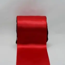 100mm x 30m Single Face Satin Ribbon Red