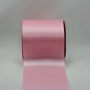 100mm x 30m Single Face Satin Ribbon Light Pink