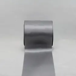 100mm x 30m Single Face Satin Ribbon Silver