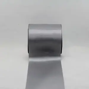 100mm x 30m Single Face Satin Ribbon Silver