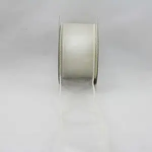 Wired Edge Organza Ribbon Cream 50mmx9.1m