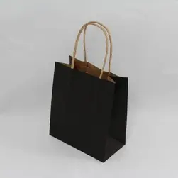 #2 Paper Twist Handles Gift Bag Black 14x16.5cm height