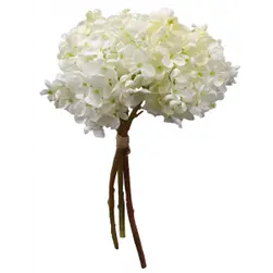 Dried Look Hydrangea Bouquet by 3 35cm White