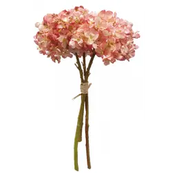 Hydrangea Bouquet by 3 Dried Look 35cm Pink
