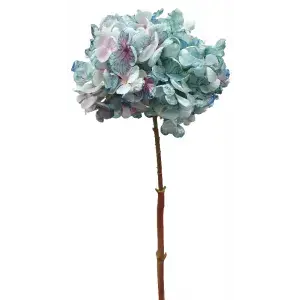 Dried Look Hydrangea 66cm Blue