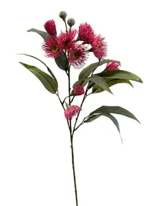 2. Eucalyptus Gum Flower Spray 76cm Pink thumbnail