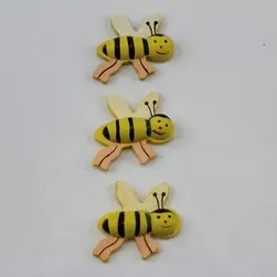 Stick on  Wood Bees Pkt of 24