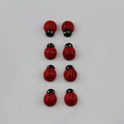 Stick on Wood Mini Ladybugs Pkt 24