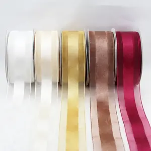 Satin Centre Organza Ribbon 38mm #1