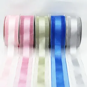 Satin Centre Organza Ribbon 38mm #2