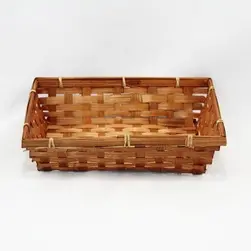 Small Rectangle Bamboo Tray Choc 25.5x18.5x7cm Height