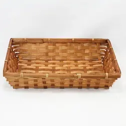 Large rectangle bamboo tray Choc 37x27.5x7cm Height