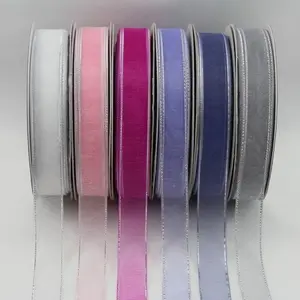 Silver Sewn Edge Organza Ribbon 15mmx50m