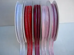 Satin edge organza ribbon with silver thread 10mmx23m #1
