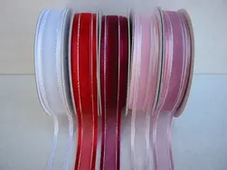 Satin edge organza ribbon with silver thread 15mmx23m #1