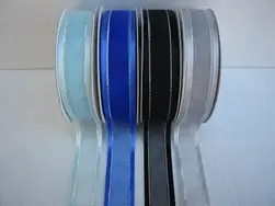 Satin edge organza ribbon with silver thread 22mmx23m #4