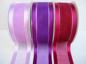 Satin edge organza ribbon with silver thread 38mmx23m #3