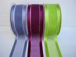 Satin edge organza ribbon with silver thread 38mmx23m #2