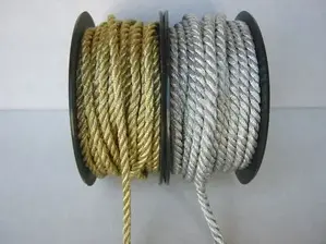 4mmx10m Metallic Twist Cord Silver