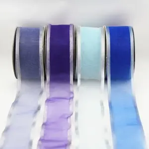 Silver Edge Organza Ribbon 38mmx23m #2