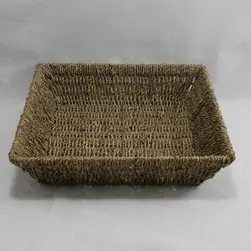 Large Square Shallow Seagrass Tray Natural 36x36x8.5cm
