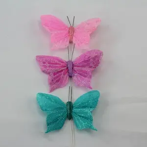 Glitter Pastel Butterflies Plain (12)