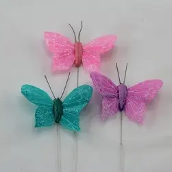 Glitter Pastel Butterflies Small (24)