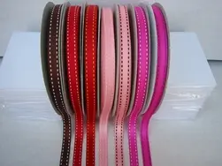 Grosgrain Ribbon With Contrast Stitching #2 10mmx25m